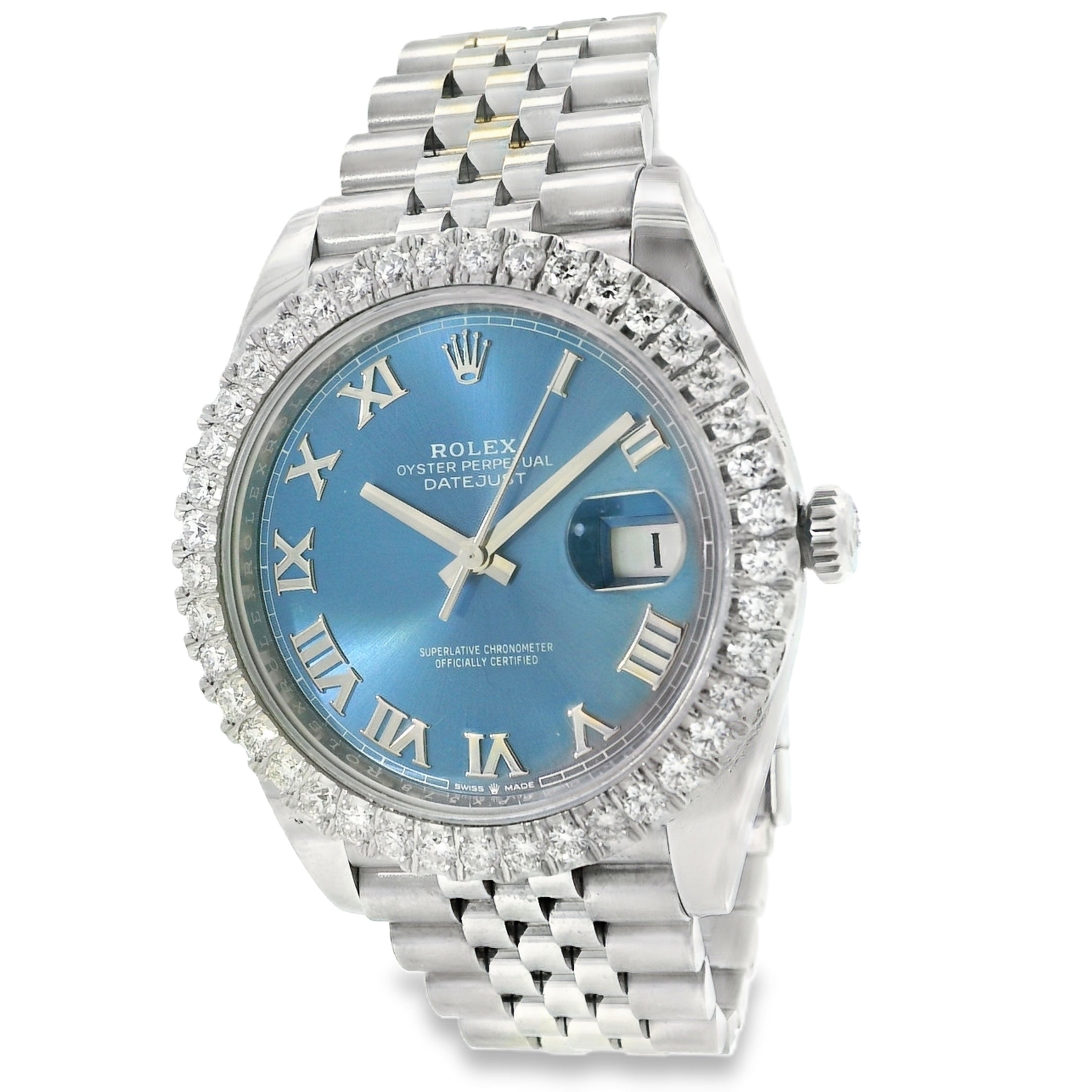 Rolex 126300 Aftermarket Datejust on Jubilee Bracelet Watch