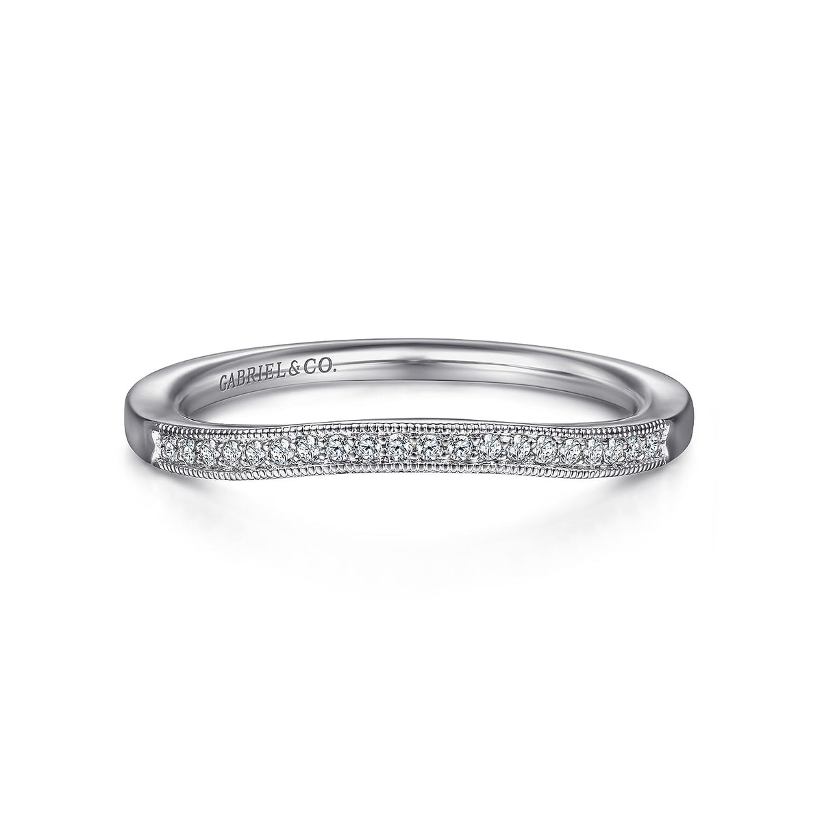 14K White Gold Matching Wedding Band — Gabriel & Co. WB11721O4W44JJ