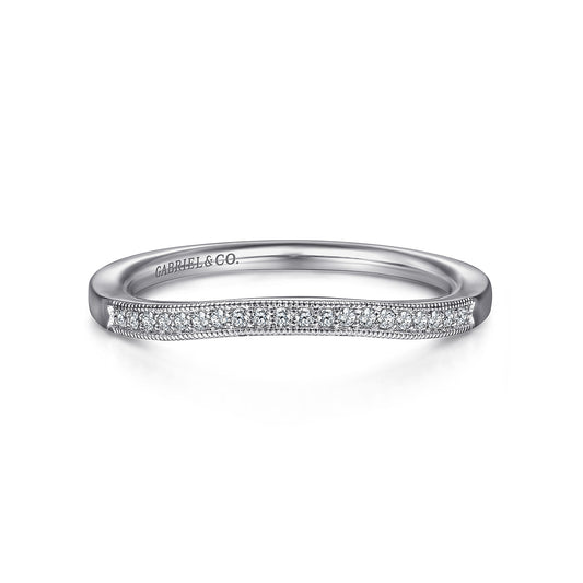14K White Gold Matching Wedding Band — Gabriel & Co. WB11721O4W44JJ
