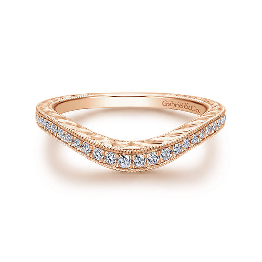 14K Rose Gold Diamond Matching Wedding Band — Gabriel & Co. WB12579R4K44JJ