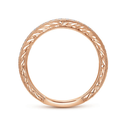 14K Rose Gold Diamond Matching Wedding Band — Gabriel & Co. WB12579R4K44JJ