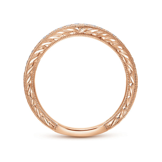 14K Rose Gold Diamond Matching Wedding Band — Gabriel & Co. WB12579R4K44JJ