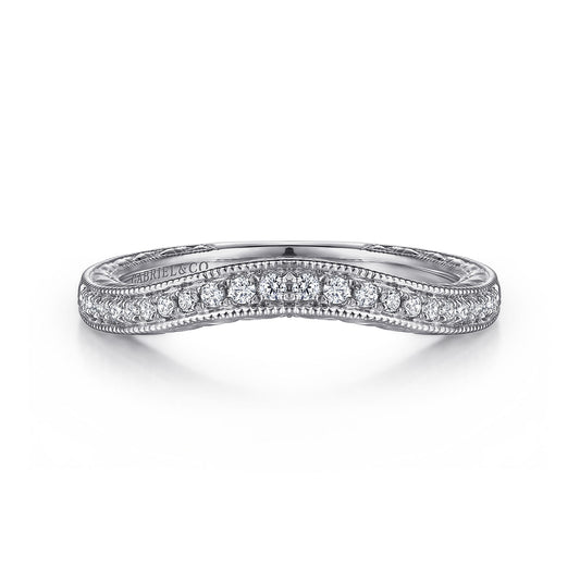 14K White Gold Matching Wedding Band — Gabriel & Co. WB12579R4W44JJ