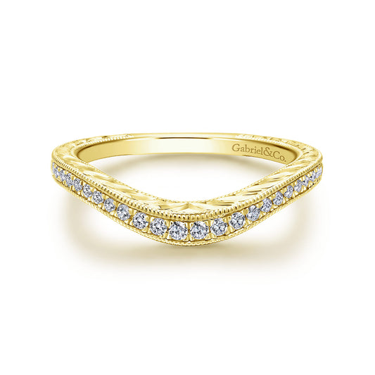 14K Yellow Gold Diamond Matching Wedding Band — Gabriel & Co. WB12579R4Y44JJ