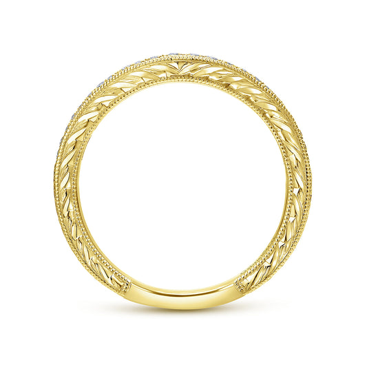 14K Yellow Gold Diamond Matching Wedding Band — Gabriel & Co. WB12579R4Y44JJ