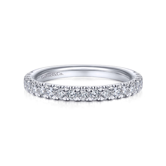 14K White Gold Matching Wedding Band — Gabriel & Co. WB13904R8W44JJ
