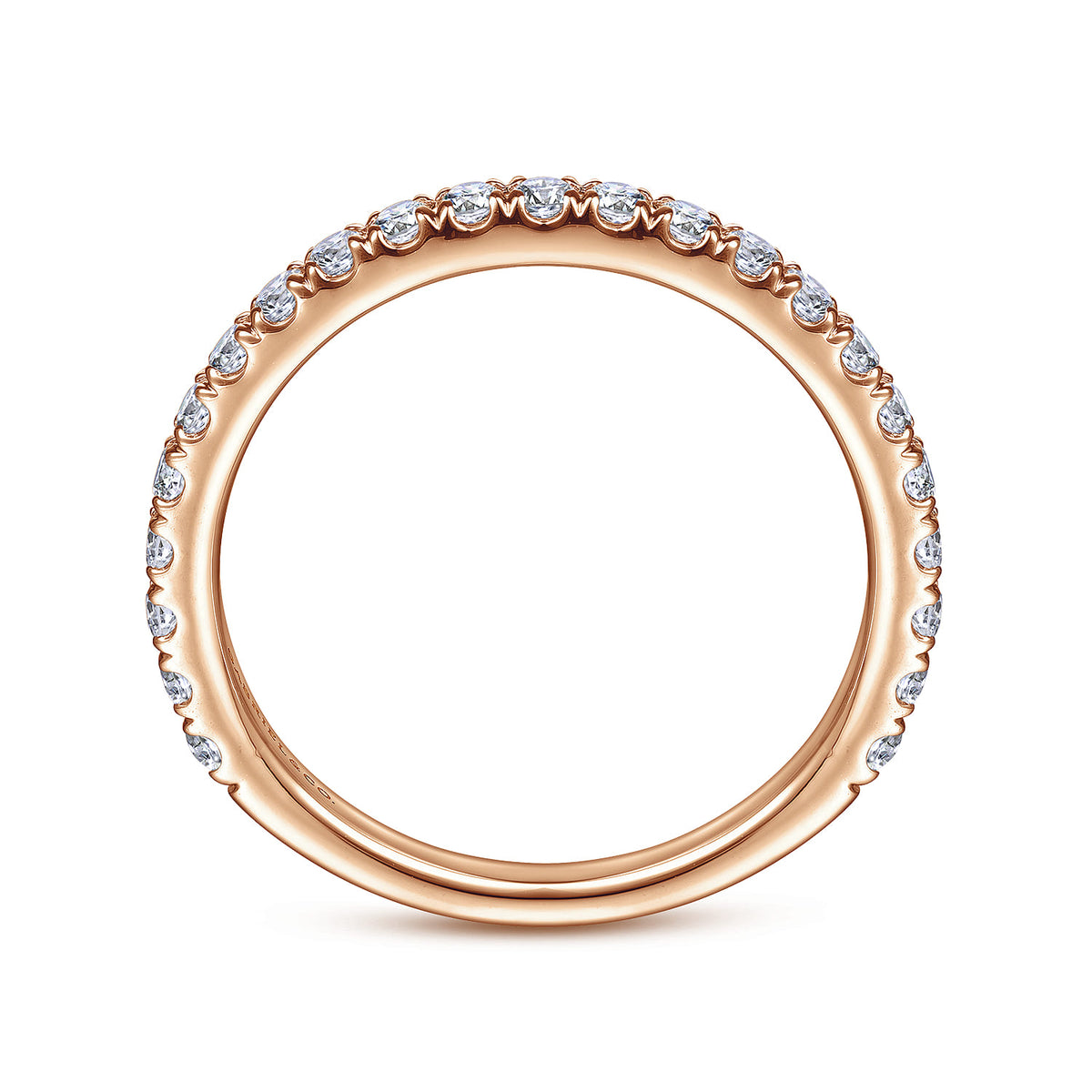 14K Rose Gold Matching Wedding Band — Gabriel & Co. WB14649R4K44JJ