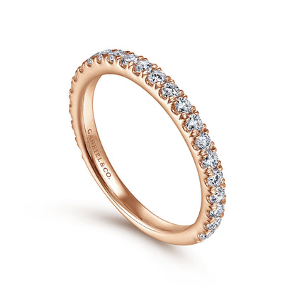 14K Rose Gold Matching Wedding Band — Gabriel & Co. WB14649R4K44JJ