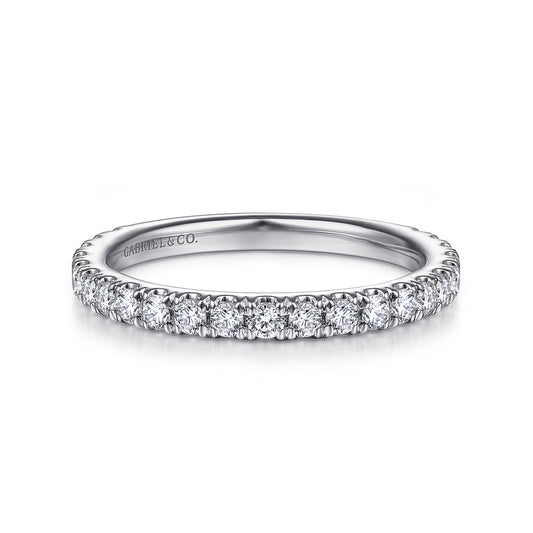 14K White Gold Matching Wedding Band — Gabriel & Co. WB14649R4W44JJ