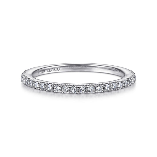 14K White Gold Matching Wedding Band — Gabriel & Co. WB14719O4W44JJ