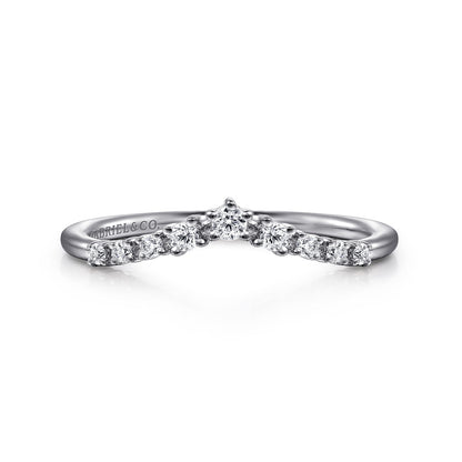 14K White Gold Diamond Matching Wedding Band — Gabriel & Co. WB15973R4W44JJ