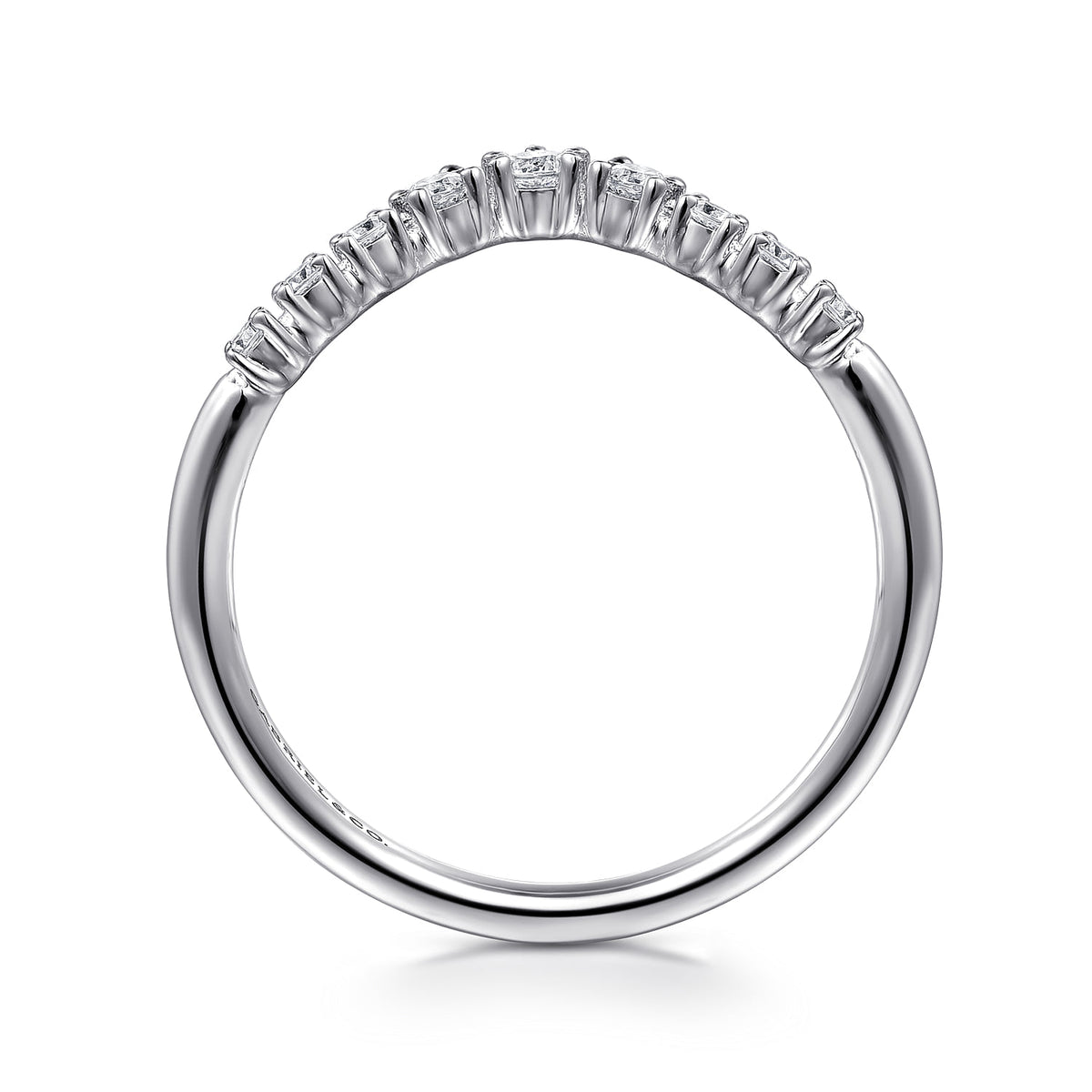14K White Gold Diamond Matching Wedding Band — Gabriel & Co. WB15973R4W44JJ
