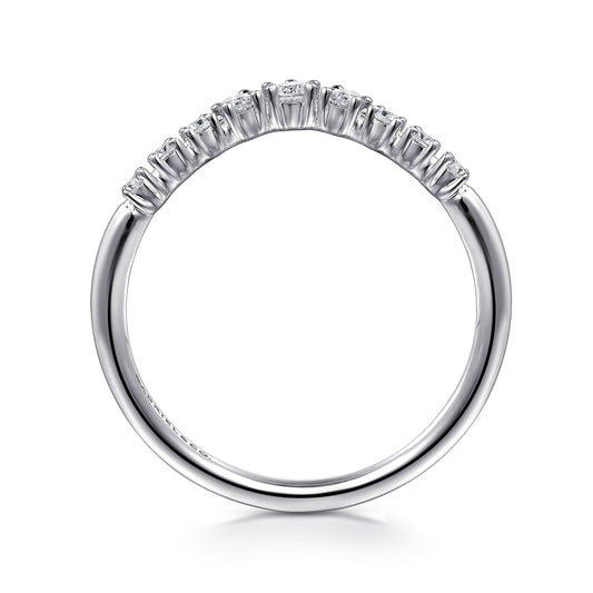 14K White Gold Diamond Matching Wedding Band — Gabriel & Co. WB15973R4W44JJ