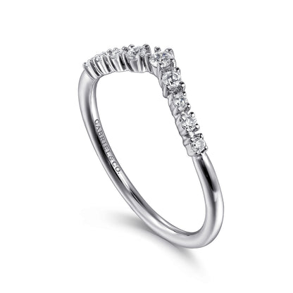 14K White Gold Diamond Matching Wedding Band — Gabriel & Co. WB15973R4W44JJ