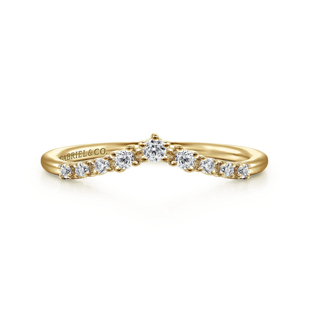 14K Yellow Gold Diamond Matching Wedding Band — Gabriel & Co. WB15973R4Y44JJ