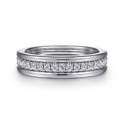 14K White Gold Matching Wedding Band — Gabriel & Co. WB16303O8W44JJ