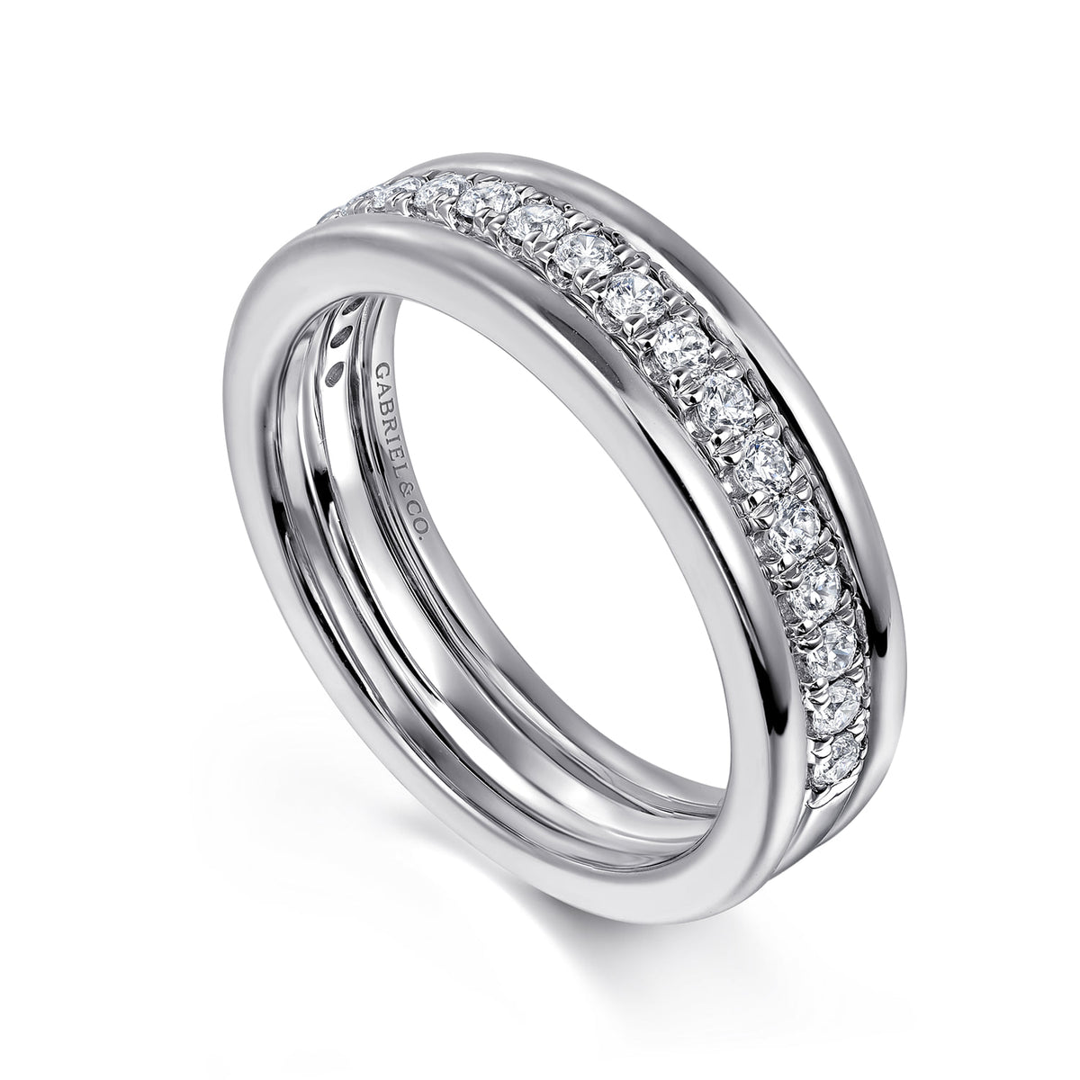 14K White Gold Matching Wedding Band — Gabriel & Co. WB16303O8W44JJ