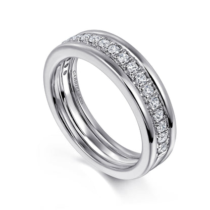 14K White Gold Matching Wedding Band — Gabriel & Co. WB16303O8W44JJ