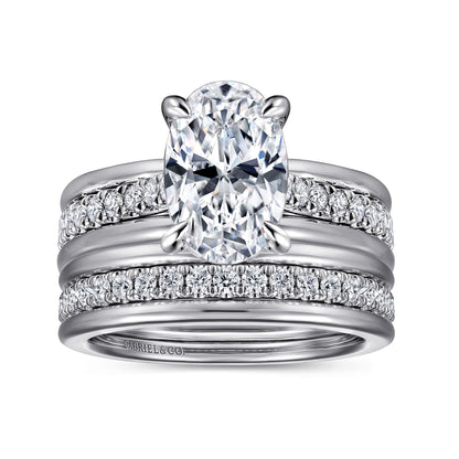 14K White Gold Matching Wedding Band — Gabriel & Co. WB16303O8W44JJ