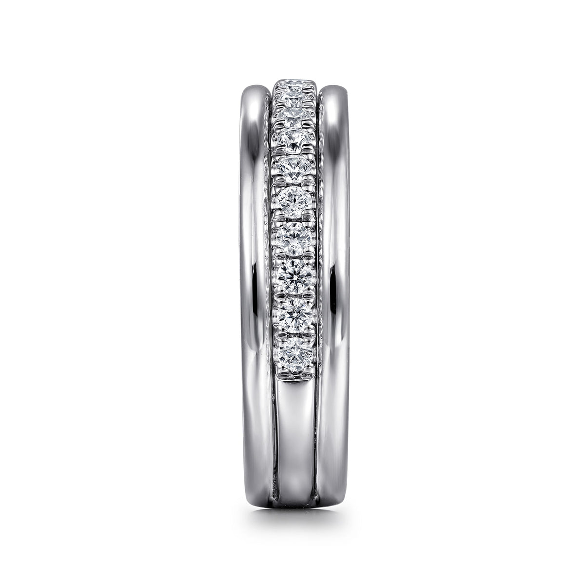 14K White Gold Matching Wedding Band — Gabriel & Co. WB16303O8W44JJ