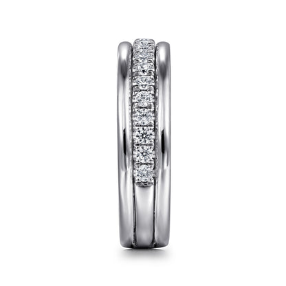 14K White Gold Matching Wedding Band — Gabriel & Co. WB16303O8W44JJ