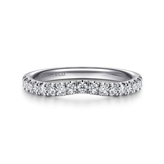 14K White Gold Diamond Matching Wedding Band — Gabriel & Co. WB16402R8W44JJ