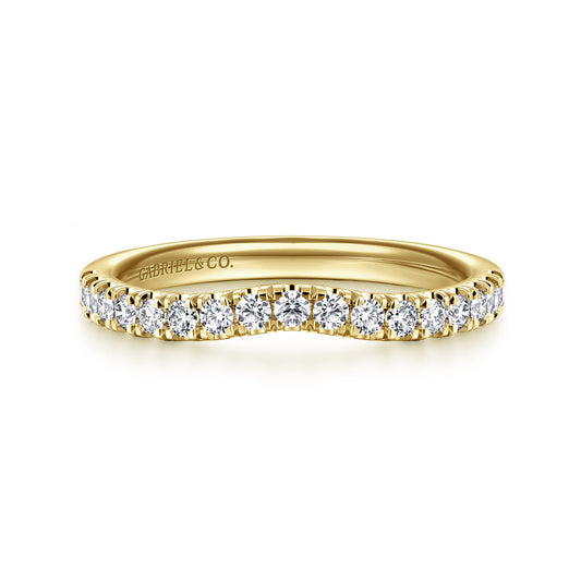 14K Yellow Gold Diamond Matching Wedding Band — Gabriel & Co. WB16402R8Y44JJ