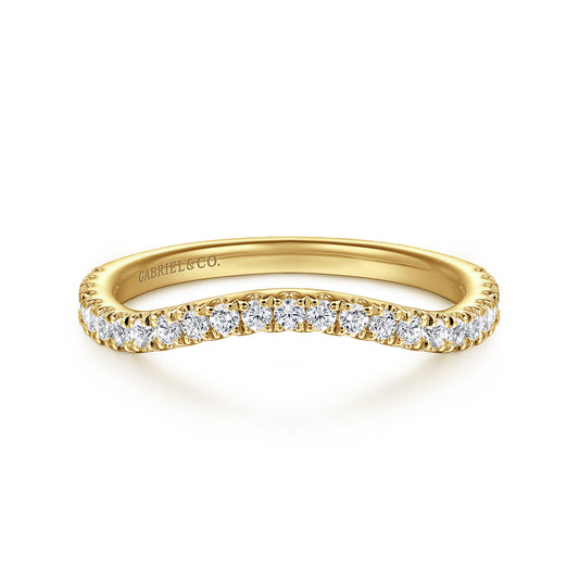 14K Yellow Gold Diamond Wedding Band — Gabriel & Co. WB16463E12Y44JJ
