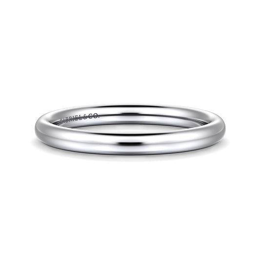 14K White Gold 2.2mm Plain Wedding Band — Gabriel & Co. WB16567R8W4JJJ