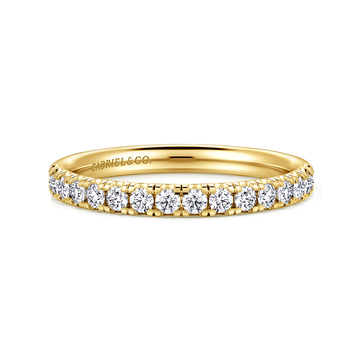 14K Yellow Gold Diamond Matching Wedding Band — Gabriel & Co. WB16568R8Y44JJ