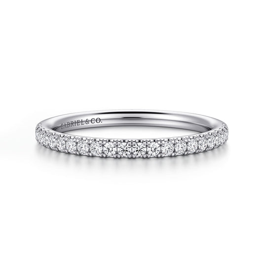 14K White Gold Diamond Matching Wedding Band — Gabriel & Co. WB16570O4W44JJ