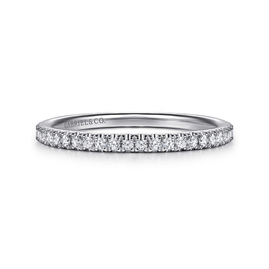 14K White Gold Diamond Matching Wedding Band — Gabriel & Co. WB16794R12W44JJ