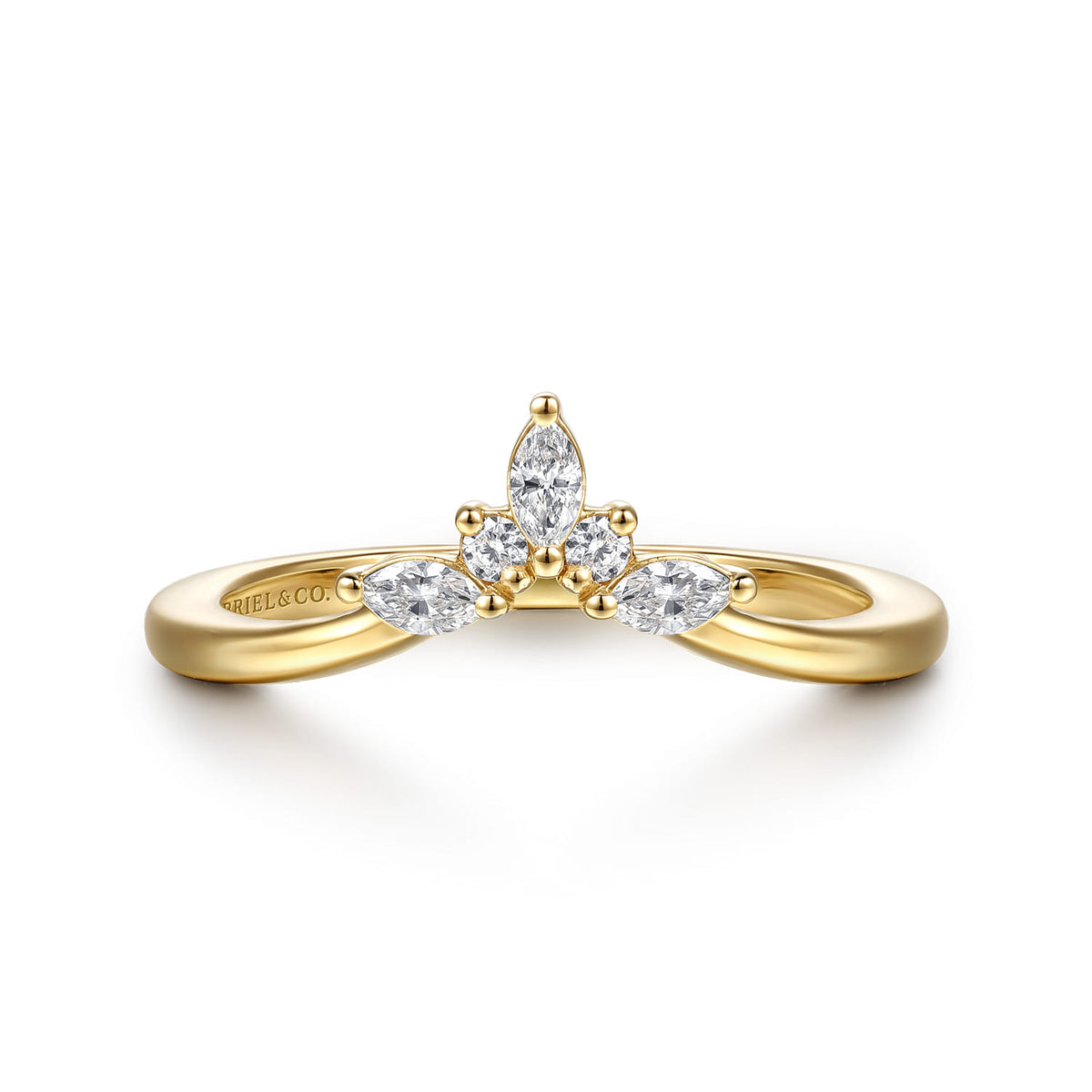 14K Yellow Gold Diamond Matching Wedding Band — Gabriel & Co. WB16855M5Y44JJ