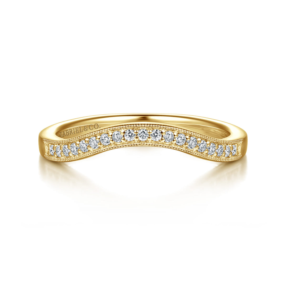 14K Yellow Gold Diamond Matching Wedding Band — Gabriel & Co. WB16895R8Y44JJ