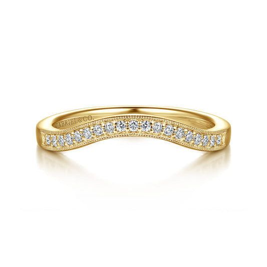 14K Yellow Gold Diamond Matching Wedding Band — Gabriel & Co. WB16895R8Y44JJ