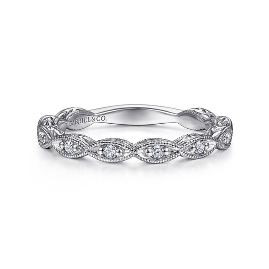 14K White Gold Matching Wedding Band — Gabriel & Co. WB4122W44JJ