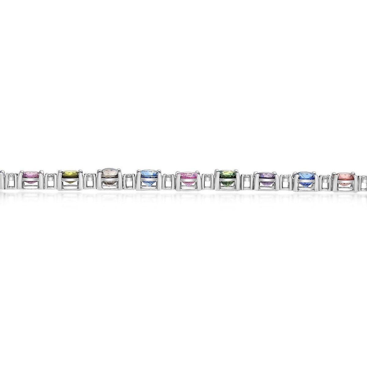 Round Multi Sapphire Bracelet — view 2