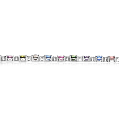 Round Multi Sapphire Bracelet — view 2