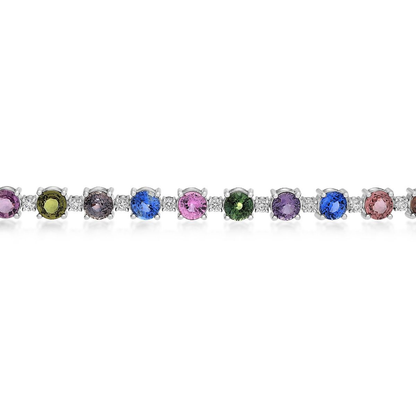 Round Multi Sapphire Bracelet — view 3