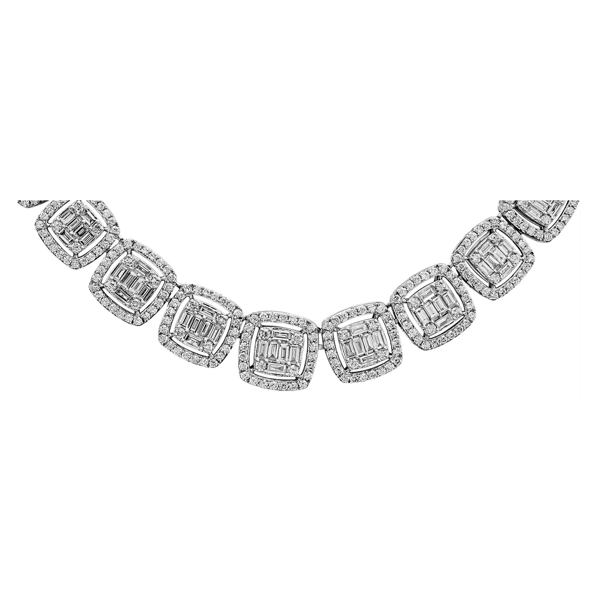 Baguette Diamond Necklace — view 2