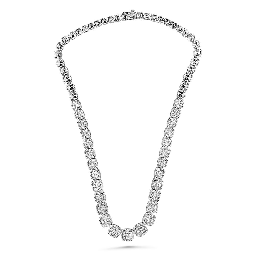 Baguette Diamond Necklace — view 1