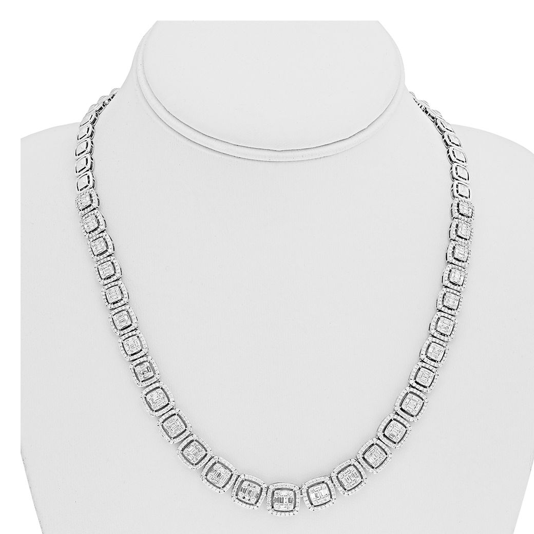 Baguette Diamond Necklace — view 3