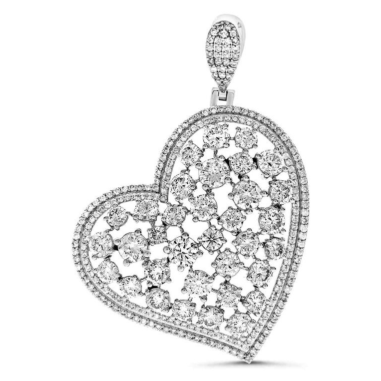 Heart Shape Diamond Necklace — view 1
