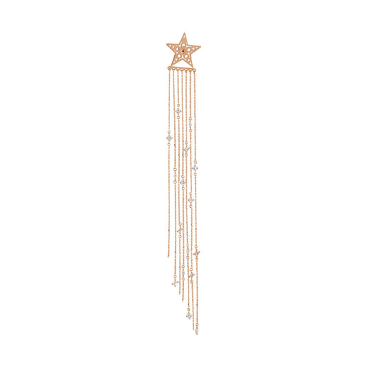 Bee Goddess Chain Gold Diamond Single Earring Back