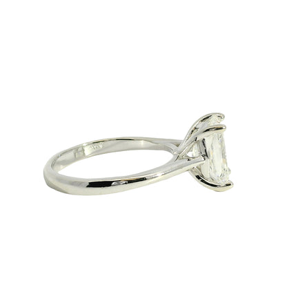 14k White Gold 2.41ct GIA Certified Diamond Engagement Ring