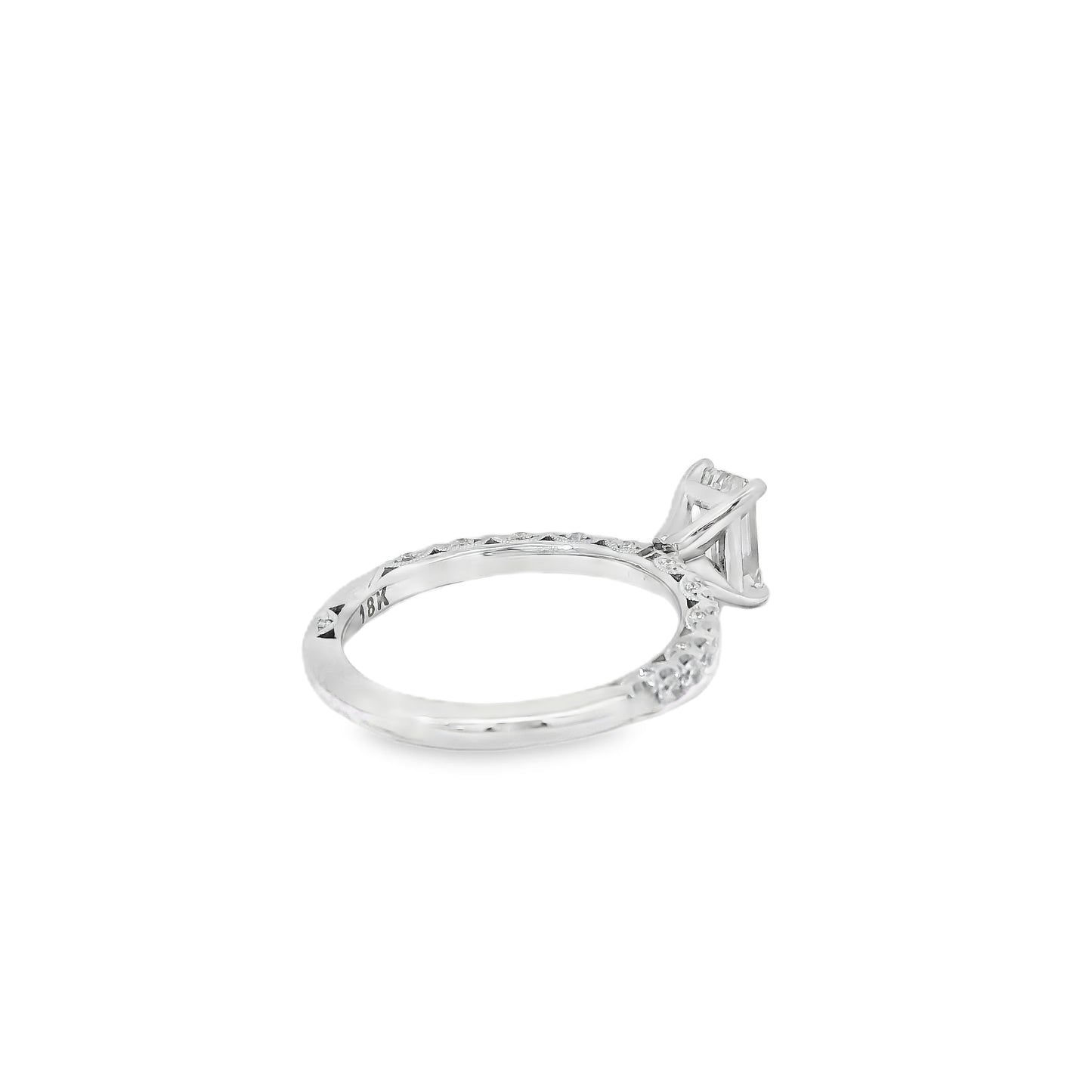 18k White Gold GIA Certified 0.80ct Diamond Engagement Ring