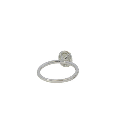 18k White Gold GIA Certified 0.71ct Oval Cut Diamond Engagement Ring