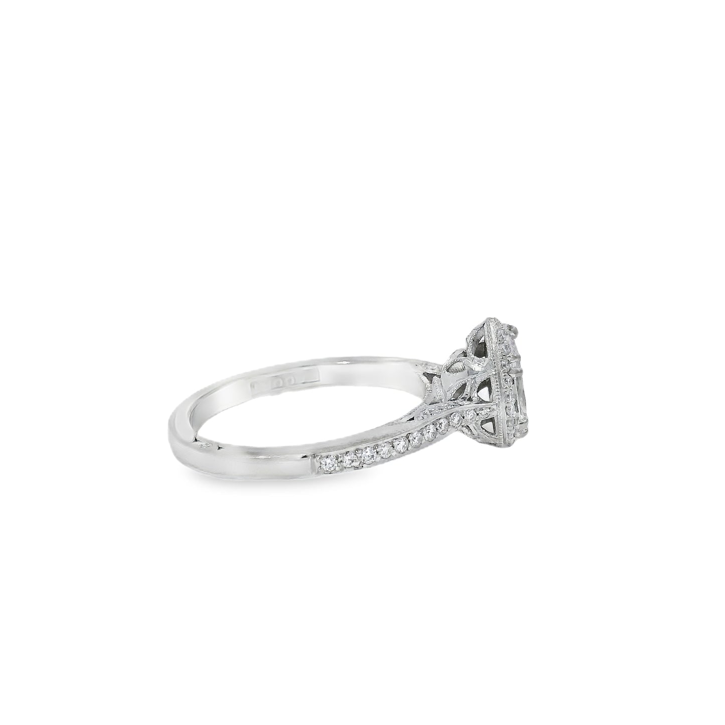 18k White Gold GIA Certified 0.55ct Pear Cut Diamond Engagement Ring