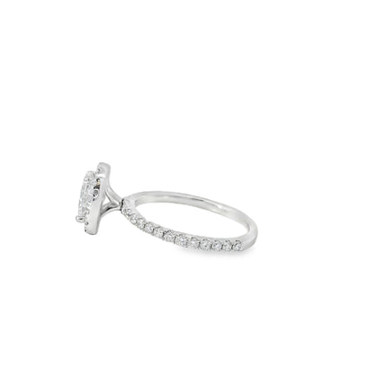18k White Gold GIA Certified 0.70ct Oval Cut Diamond Engagement Ring