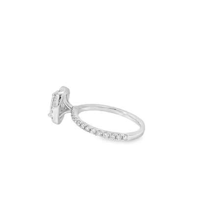 18k White Gold GIA Certified 0.70ct Oval Cut Diamond Engagement Ring
